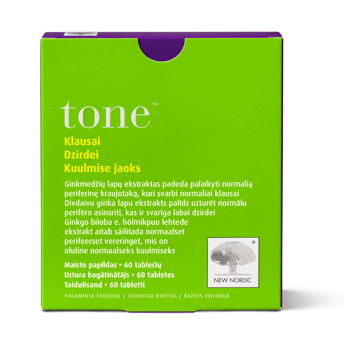 NEW NORDIC TONE, 60 tablečių