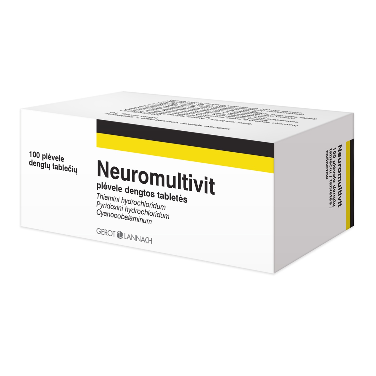 NEUROMULTIVIT, plėvele dengtos tabletės, N100