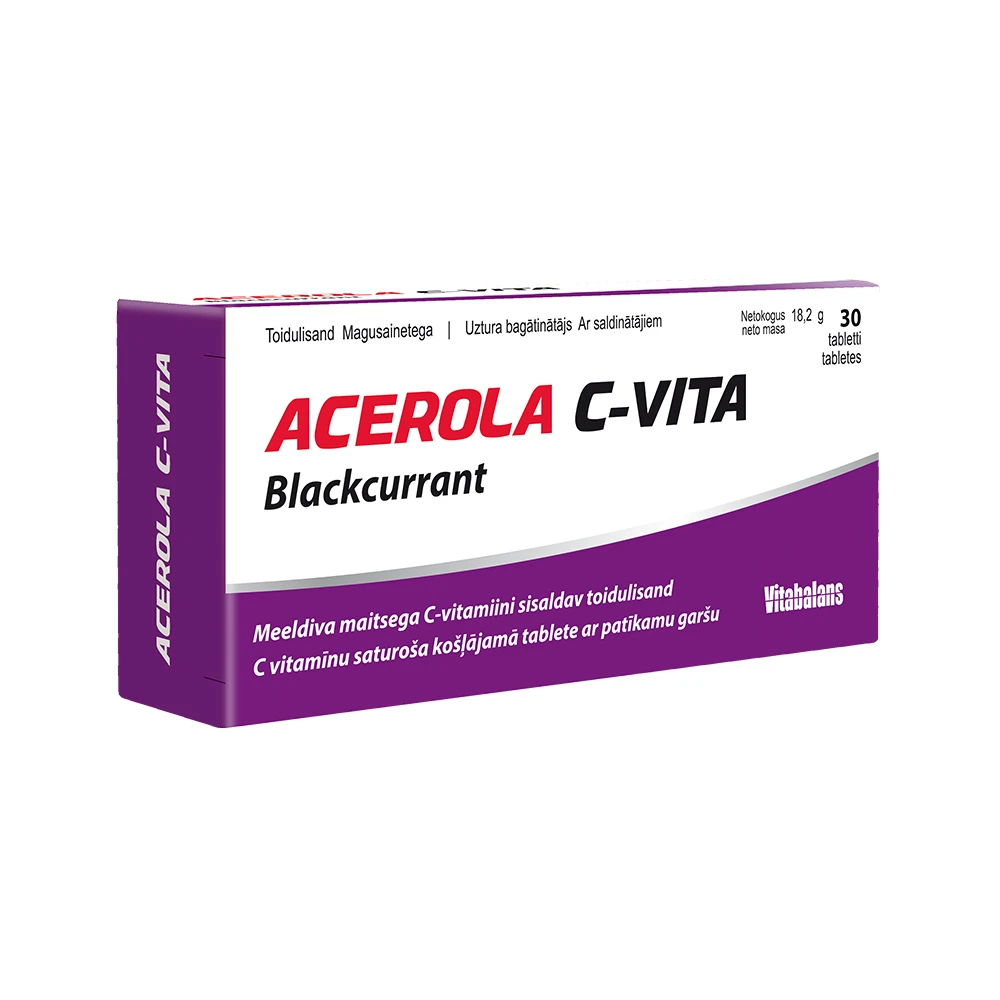 Acerola C-Vita Upeņu tabletes N30