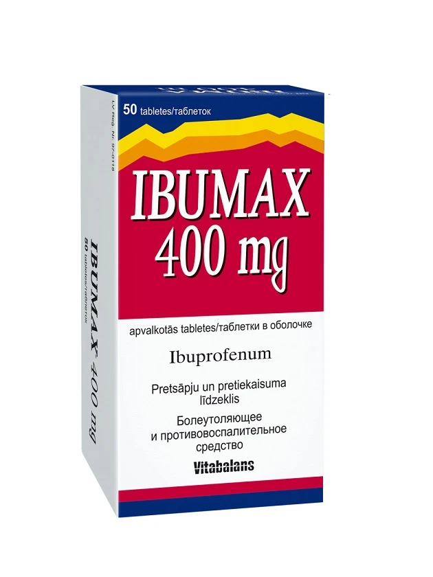 Ibumax Ibuprofēns 400mg tabletes N50