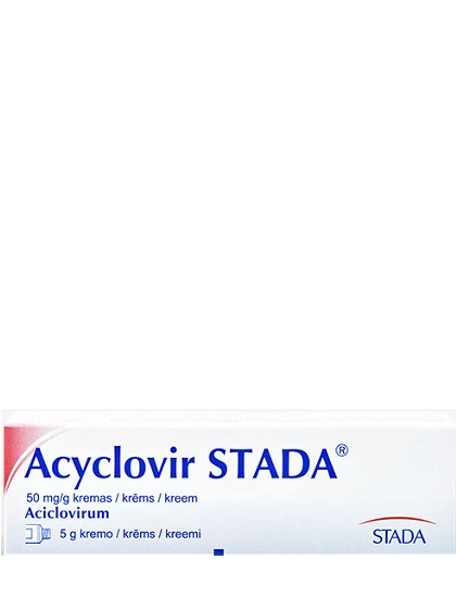 Acyclovir 5% krēms (herpes ārstēšanai) 5g