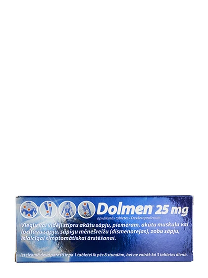 Dolmen tabletes. 25mg N10