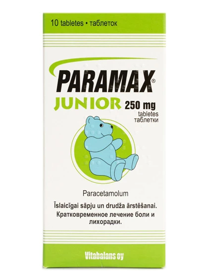 Paramax Junior Paracetamols 250mg tabletes N10