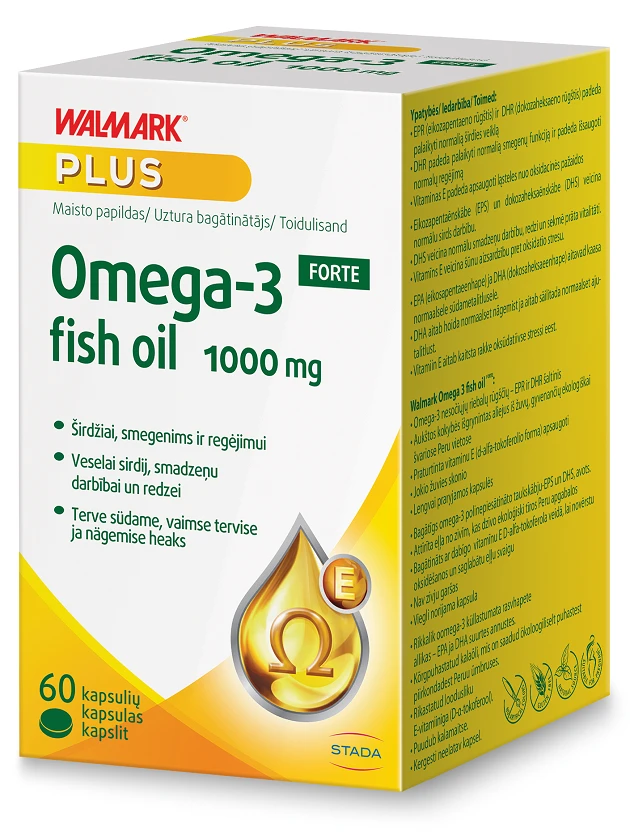 Walmark Omega 3 Forte 1000mg kapsulas N60