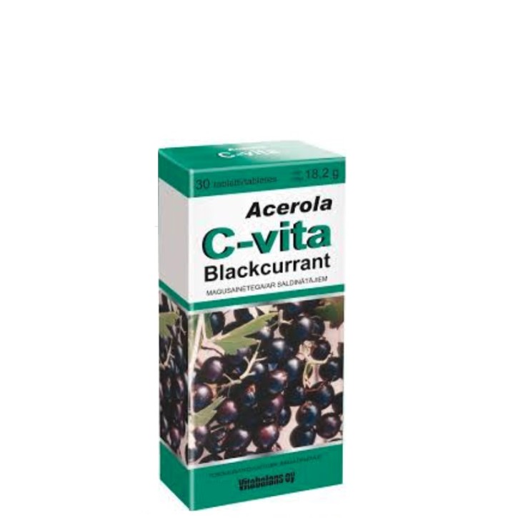 ACEROLA C-VITA BLACKCURRANT 60mg tabletes N30