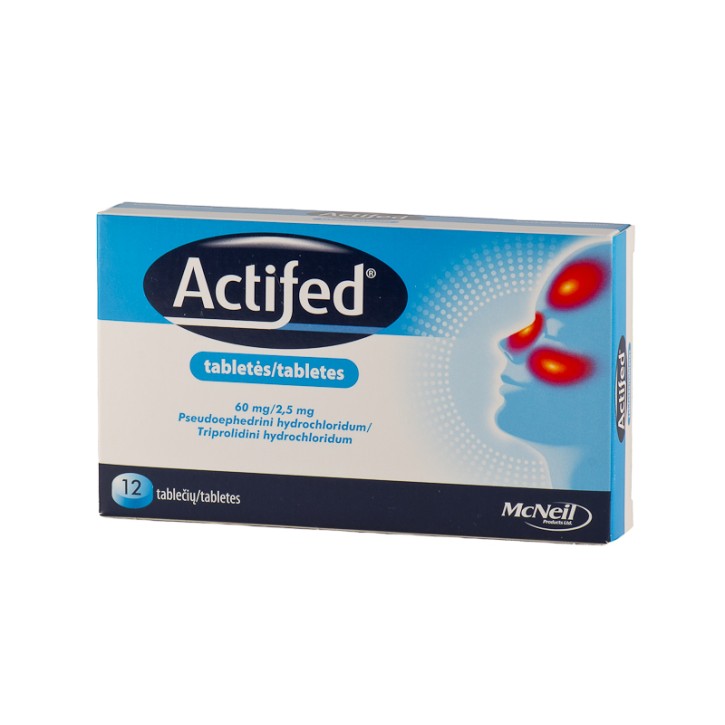 ACTIFED 60/2,5mg tabletes N12