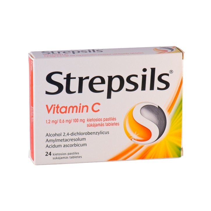 STREPSILS ar vitamīnu C 100mg N24