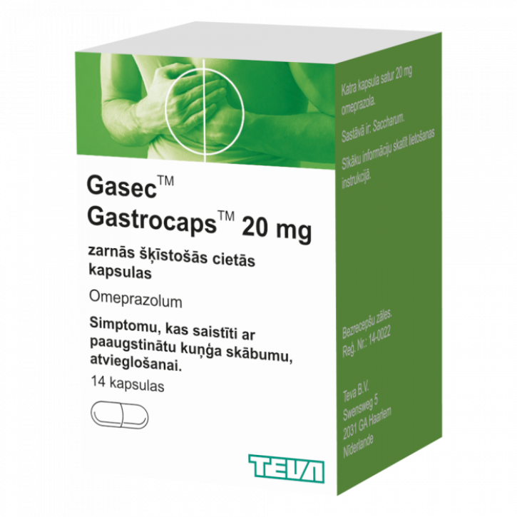 GASEC-20 GASTROCAPS 20MG CPS N14