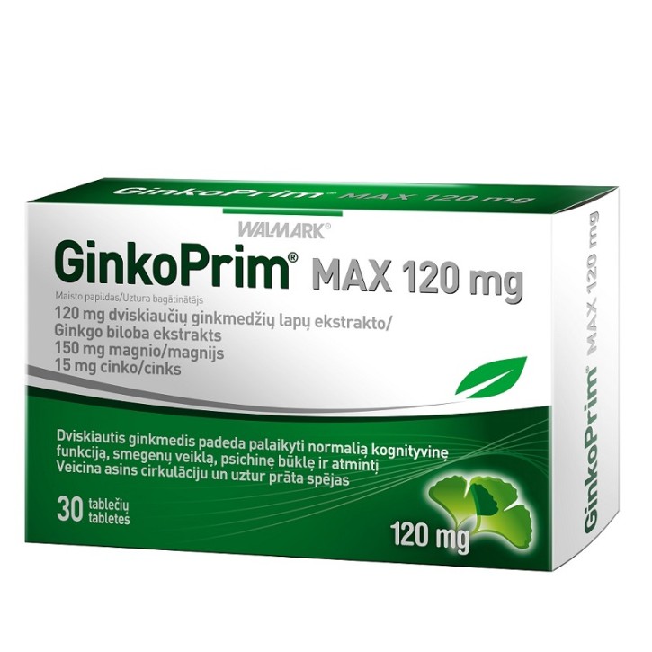 WALMARK  GINKO PRIM MAX 120MG tabletes N30