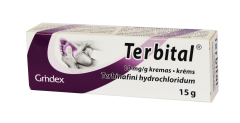 Vaistas grybeliui gydyti Terbital 10 mg/g kremas grybeliui gydyti, 15 g | Mano Vaistinė