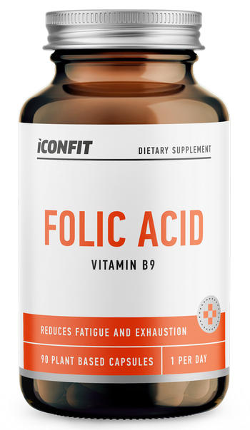 ICONFIT Folijskābe, B9 Vitamīns 400 g kapsulas, 90 gab.