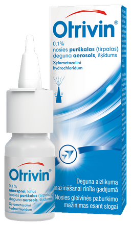 OTRIVIN 0,1 % deguna aerosols, 10 ml