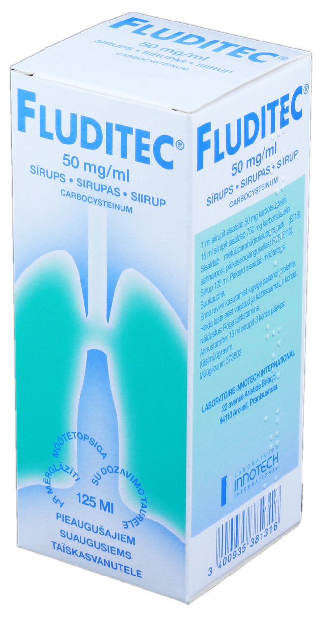 FLUDITEC 50 mg/ml sīrups, 125 ml
