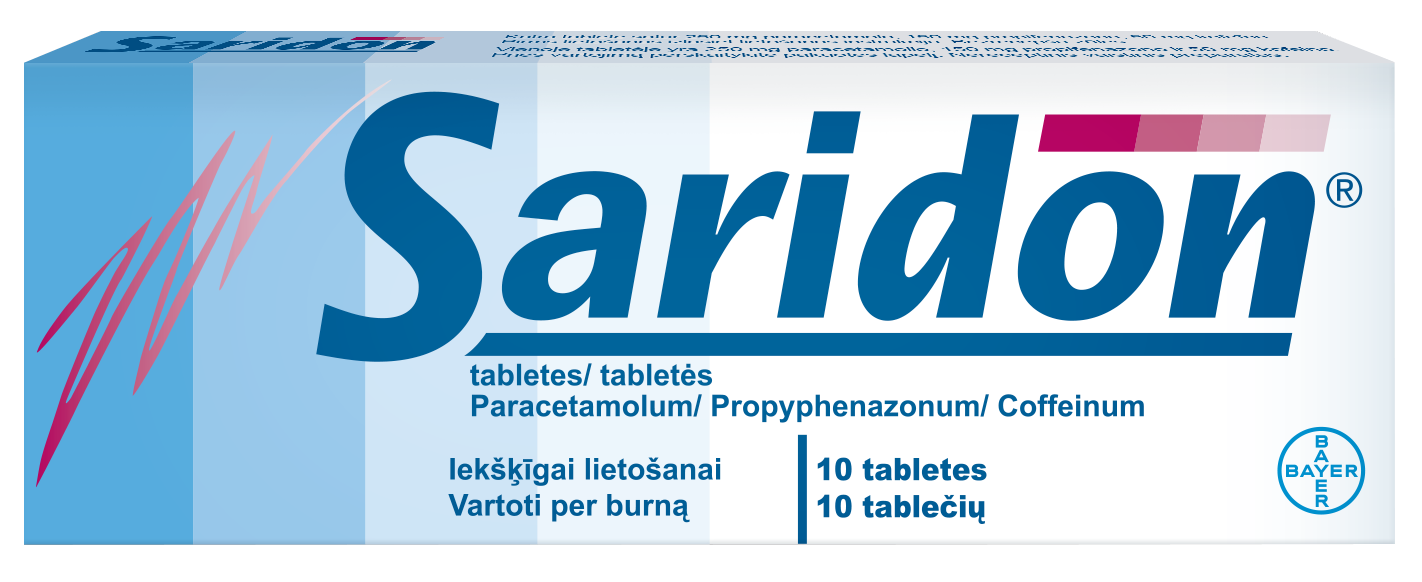 SARIDON tabletes, 10 gab.
