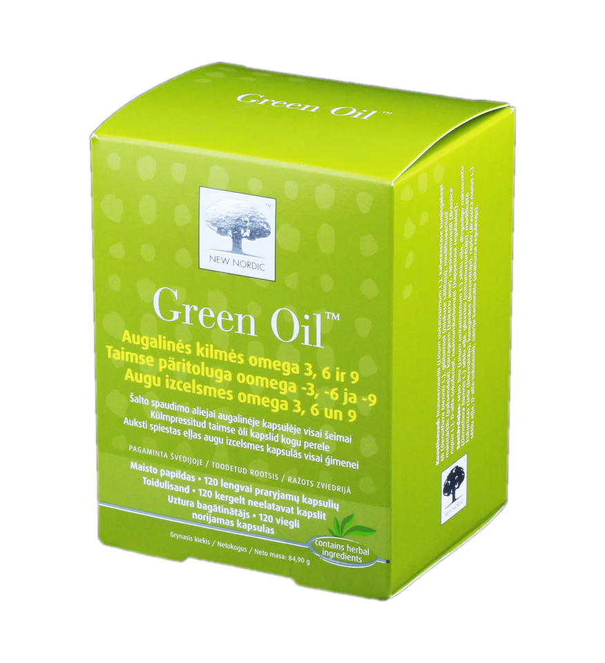 NEW NORDIC Green Oil kapsulas, 120 gab.