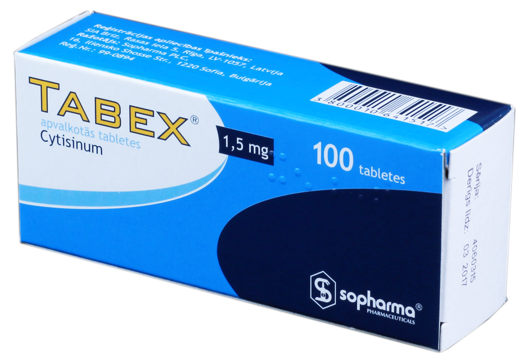 TABEX 1,5 mg tabletes, 100 gab.