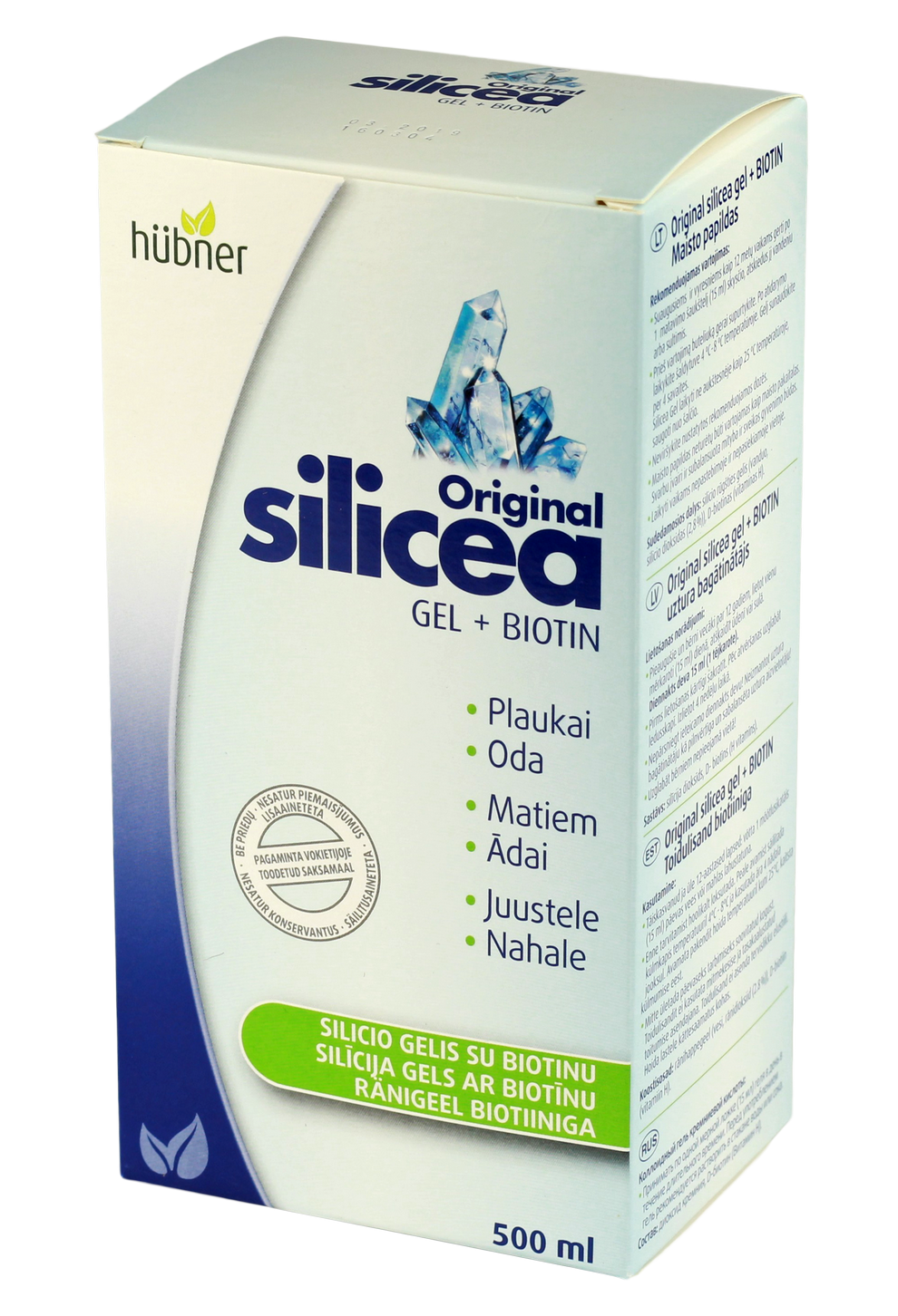 SILICEA Original Gel + Biotin šķidrums, 500 ml