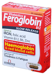 FEROGLOBIN B12 Slow Release kapsulas, 30 gab.