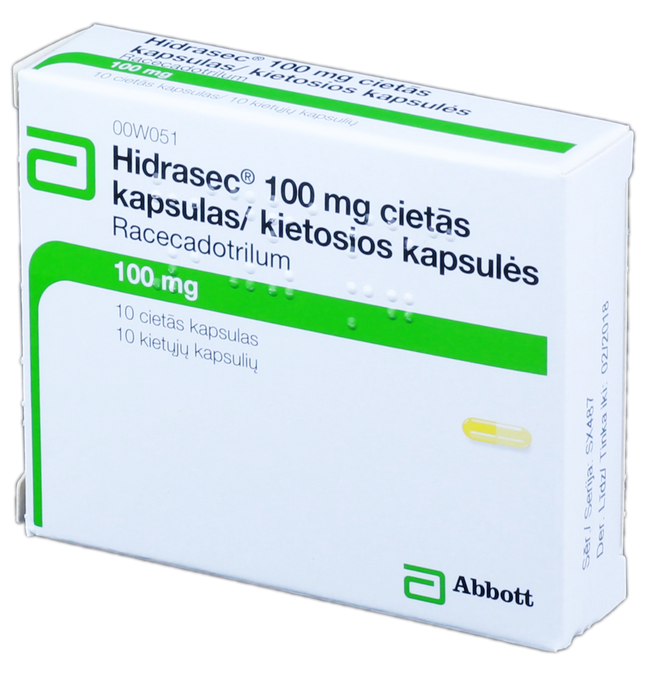 HIDRASEC 100 mg cietās kapsulas, 10 gab.