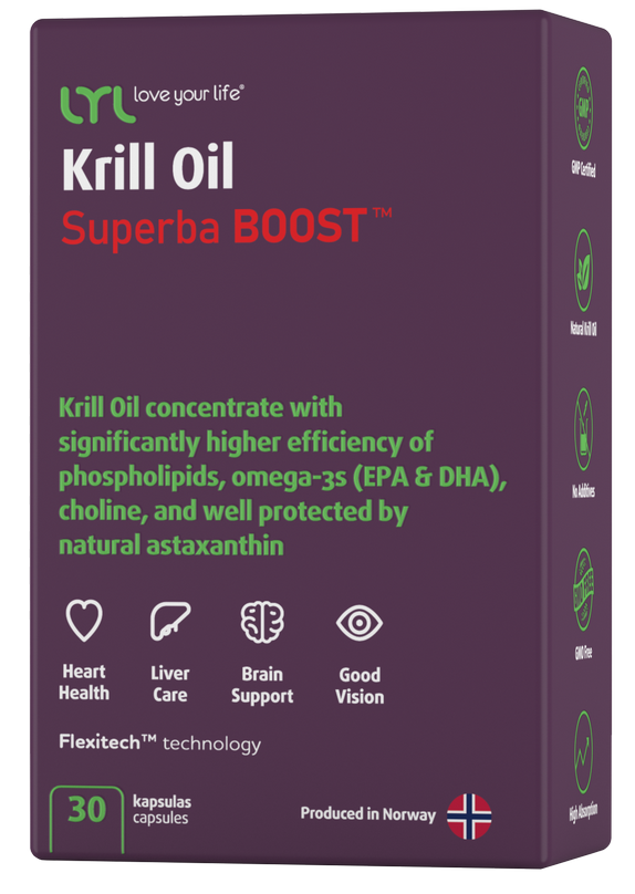 LYL Krill Oil Superba BOOST, kapsulas, 30 gab.