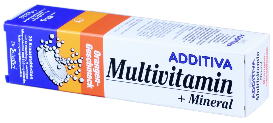 ADDITIVA Multivitamīni + Minerālvielas putojošās tabletes, 20 gab.