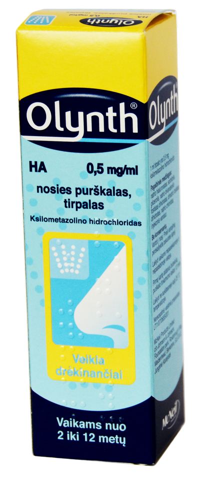 OLYNTH HA  0,5 mg/ml deguna aerosols, 10 ml