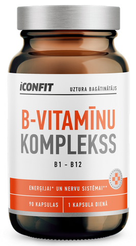 ICONFIT Vitamin B Complex B1-B12 kapsulas, 90 gab.