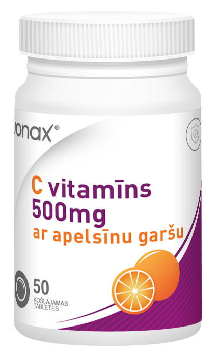 JONAX C Vitamin 500 mg tabletes, 50 gab.