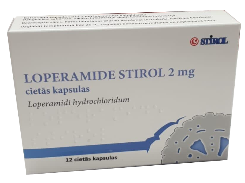 LOPERAMIDE Stirol 2 mg cietās kapsulas, 12 gab.