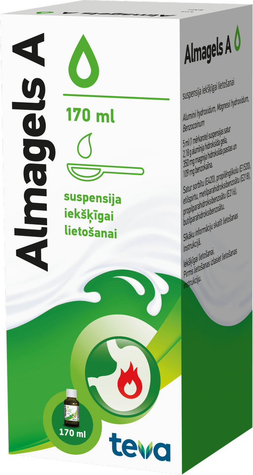 ALMAGEL A suspensija, 170 ml