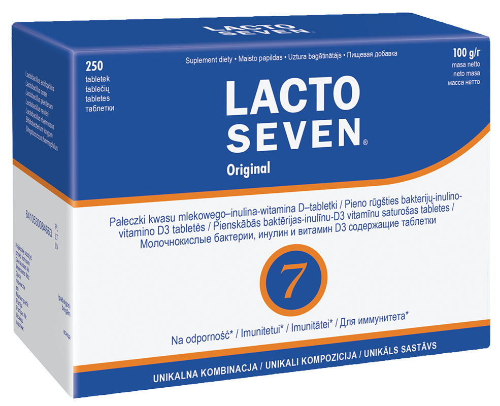 LACTO SEVEN Original tabletes, 250 gab.