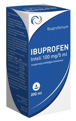 IBUPROFEN Inteli 100 mg/5 ml suspensija, 200 ml