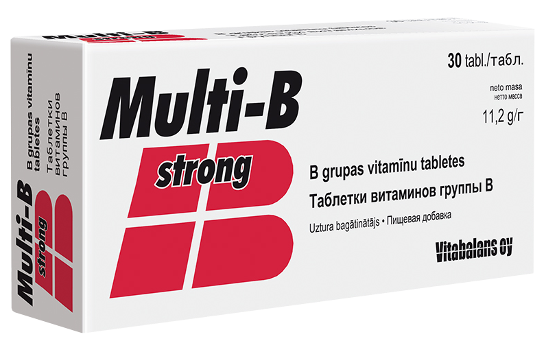 MULTI-B Strong tabletes, 30 gab.