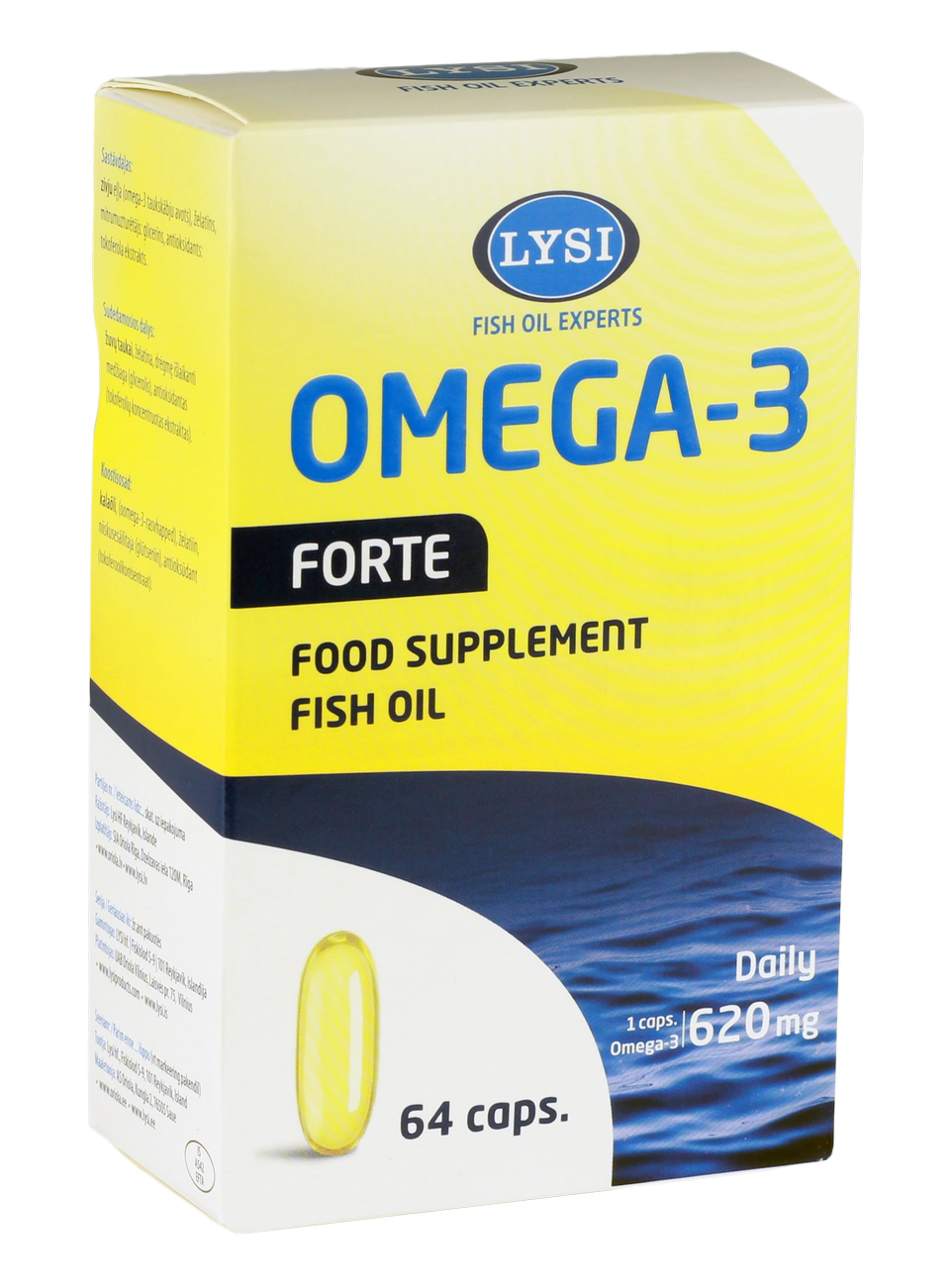 LYSI Omega-3 Forte kapsulas, 63 gab.