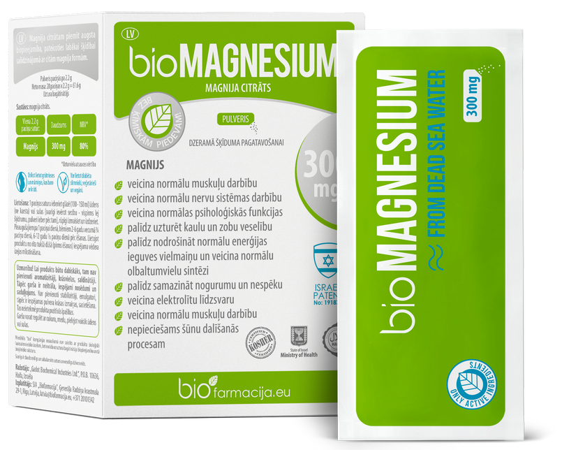 BIOFARMACIJA Bio Magnesium 300 mg pulveris, 28 gab.