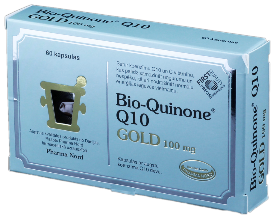 PHARMA NORD Bio-Quinone Active Gold 100 mg kapsulas, 60 gab.