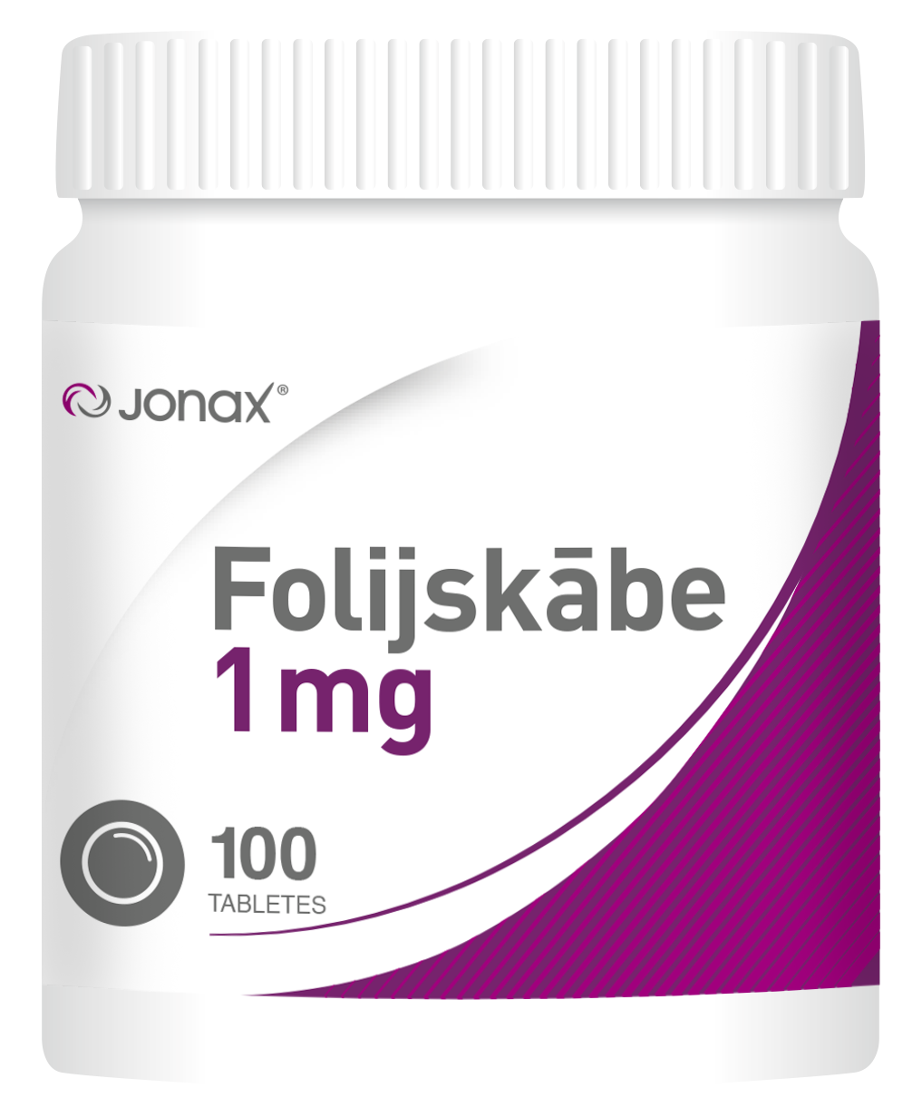 JONAX Folijskābe 1mg tabletes, 100 gab.