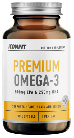 ICONFIT Premium Omega 3 1000 mg mīkstās kapsulas, 90 gab.
