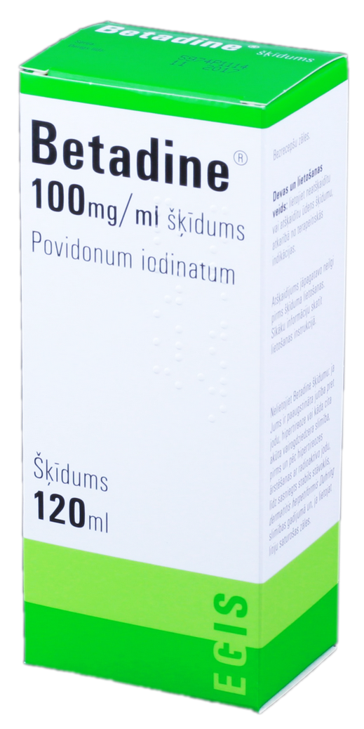 BETADINE 100 mg/ml šķīdums, 120 ml