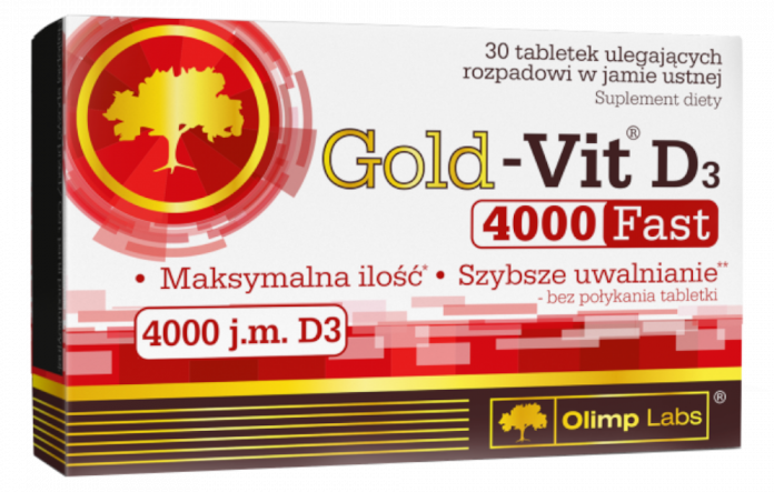 OLIMP LABS Gold Vit D3 4000 Fast tabletes, 30 gab.
