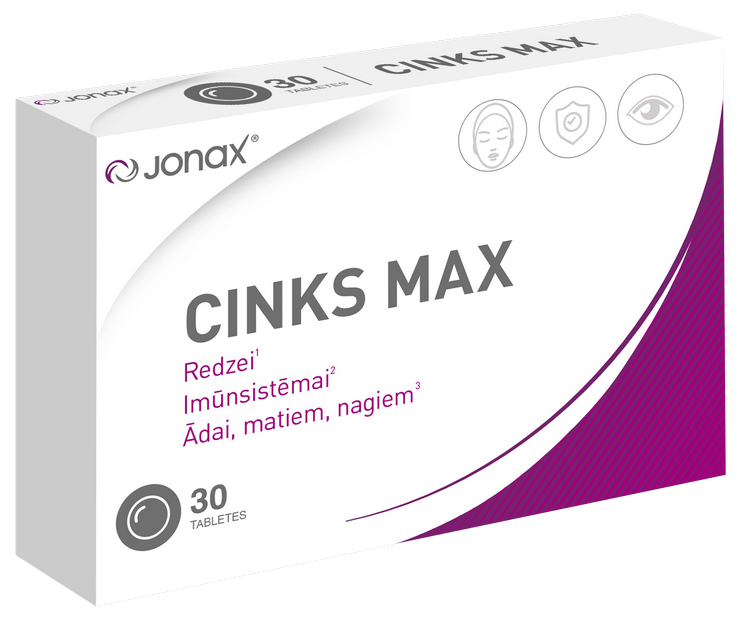 JONAX CINKS MAX tabletes, 30 gab.