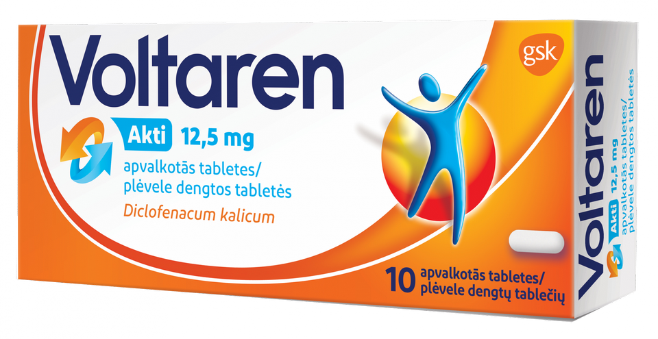 VOLTAREN AKTI 12,5 mg tabletes, 10 gab.