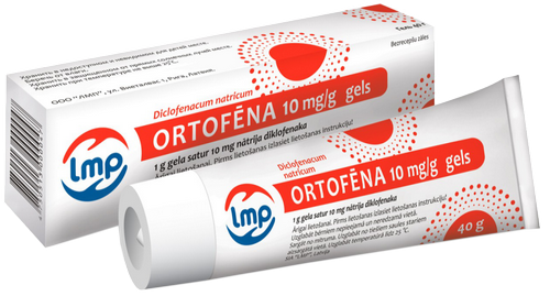ORTOFĒNA 10 mg/g gels, 40 g