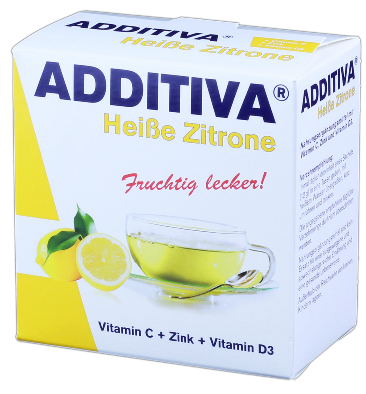 ADDITIVA Citrons  + C Vitamīns + Cinks + D3 vitamīns karstais dzēriens, 10 gab.