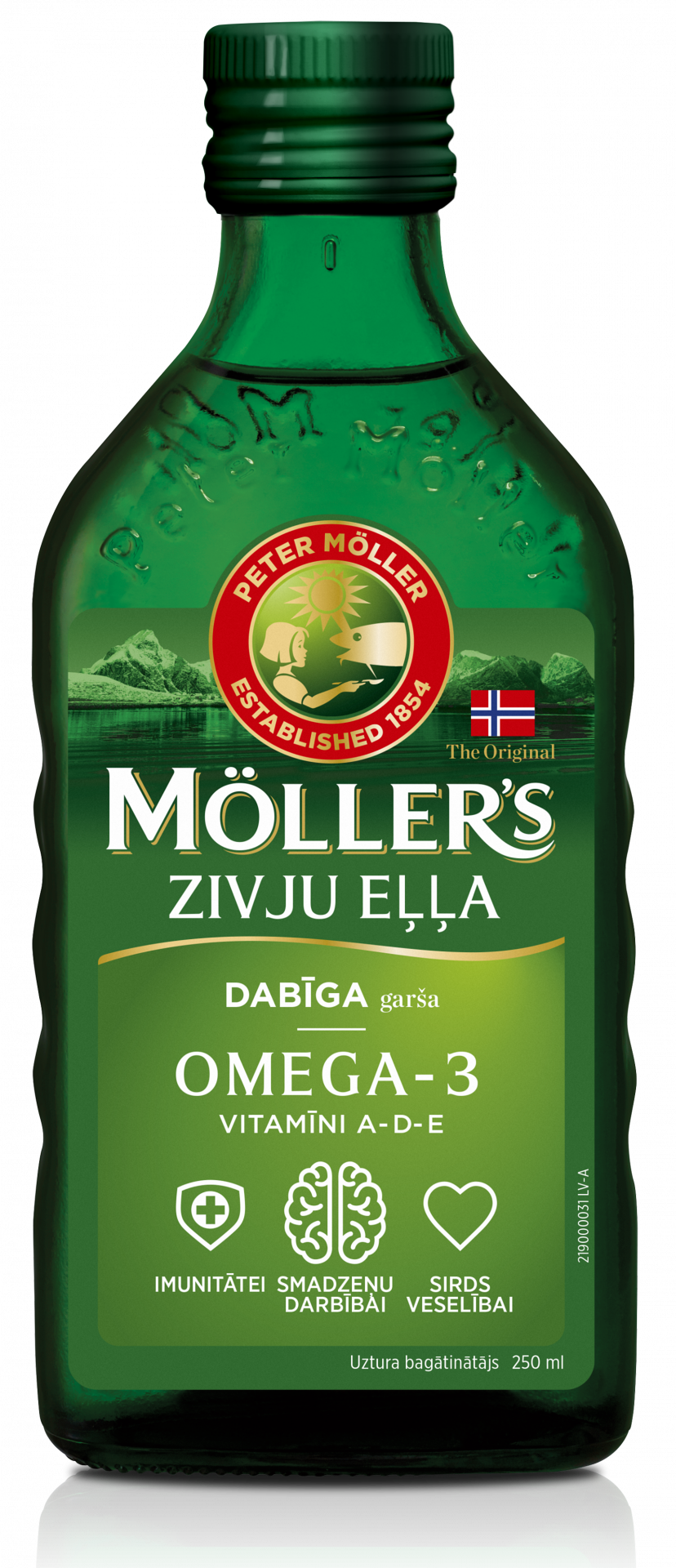 MOLLERS zivju eļļa (dabīga garša), 250 ml