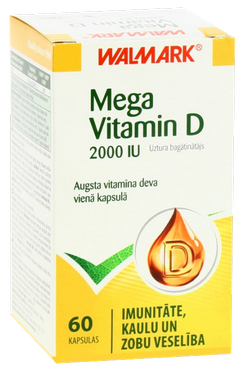 WALMARK   Mega Vitamin D 2000 IU kapsulas, 60 gab.