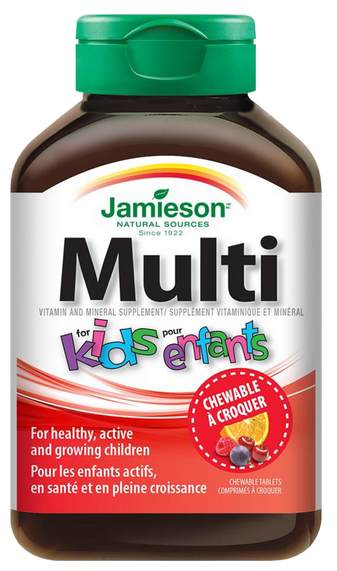 JAMIESON Vita-Vim Multi for Kids košļājamās tabletes, 60 gab.