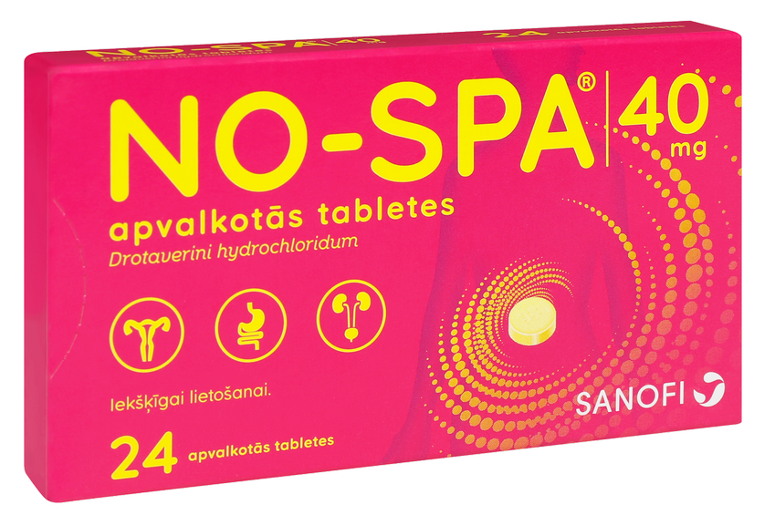 NO-SPA 40 mg apvalkotās tabletes, 24 gab.