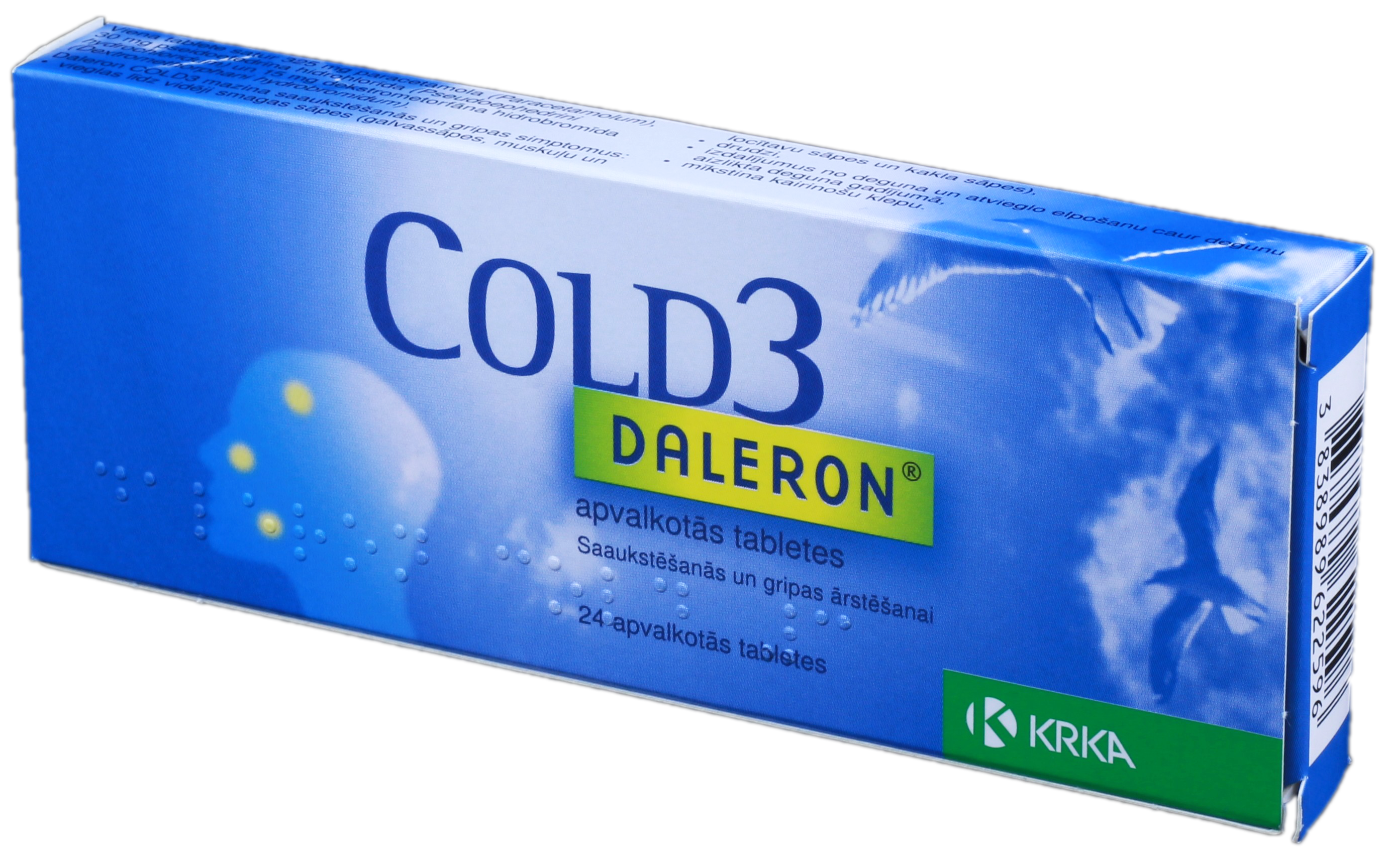 DALERON COLD tabletes, 24 gab.