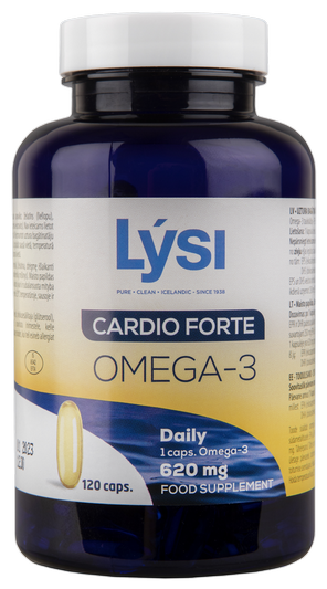 LYSI Omega-3 Cardio Forte kapsulas, 120 gab.